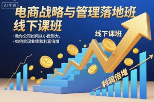 电商战略与管理落地班线下课，教你公司如何从小做到大，如何实现业绩和利润倍增【录音】-淘金日记