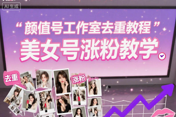 颜值号工作室去重教程,美女号涨粉教学-淘金日记