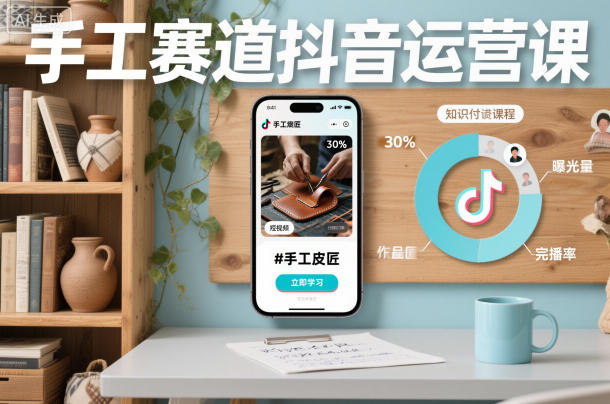 手工赛道抖音运营课,手工赛道流量运营-淘金日记