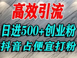 怎么打创业粉？抖音利用占便宜心理引流创业粉，单人日引500+精准流量-淘金日记