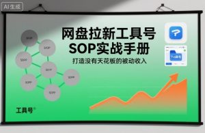 网盘拉新工具号SOP实战手册，打造没有天花板的被动收入-淘金日记