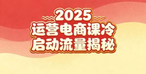 2025小红书运营电商课:新手实战+冷启动+流量揭秘-淘金日记