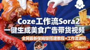 coze扣子智能体sora2一键生成美食广告高端视频工作流保姆级拆解教程,无需剪辑,无需拍摄-淘金日记