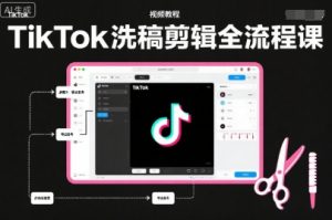 TikTok洗稿剪辑全流程课,PR洗稿剪辑全流程,TK洗稿运营课-淘金日记
