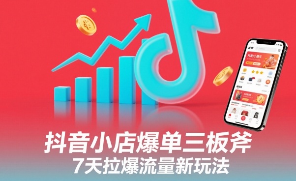 抖音小店爆单三板斧,7天拉爆流量新玩法-淘金日记