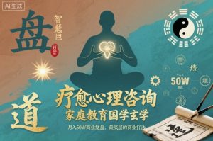 疗愈心理咨询,家庭教育国学玄学,月入50个商业复盘,最底层的商业打法-淘金日记