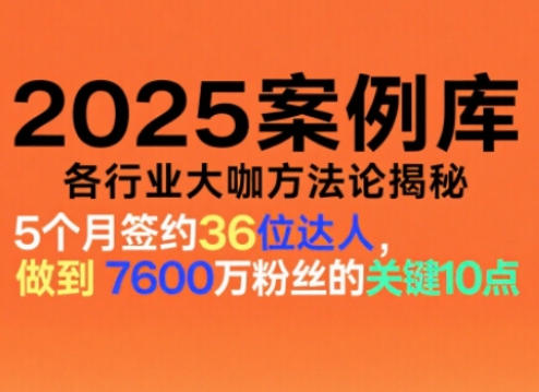 2025案例库，收录各行业大咖的方法论，各行业大咖方法论揭秘-淘金日记