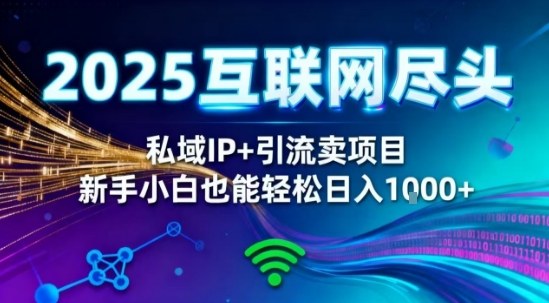 2025网创尽头王炸项目！私域IP+精准引流，新手小白在家躺賺日入1k，零经验也能上手【揭秘】-淘金日记