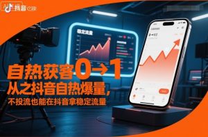 自热获客从0到1之抖音自热爆量，不投流也能在抖音拿稳定流量-淘金日记
