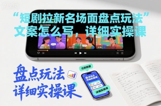 短剧拉新名场面盘点玩法文案怎么写，详细实操课-淘金日记