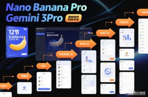 Nano Banana Pro Gemini 3Pro,最新创作实战课,12节实战向技术流,职场降维打击-淘金日记