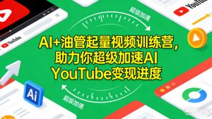 AI+油管起量视频训练营，助力你超级加速AI YouTube变现进度​-淘金日记