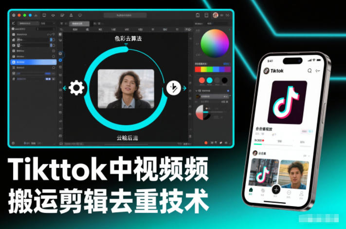 Tiktok中视频纯搬运剪辑去重技术,外来技术,自行测试-淘金日记
