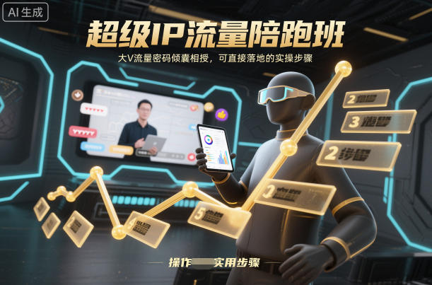 超级IP流量陪跑班,大V流量密码倾囊相授,可直接落地的实操步骤-淘金日记