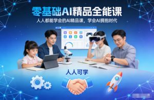 零基础AI精品全能课，人人都能学会的AI精品课，学会AI拥抱时代-淘金日记