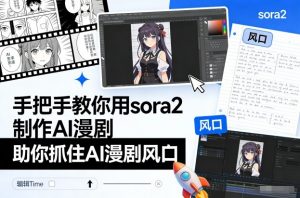 手把手教你用sora2制作AI漫剧,助你抓住AI漫剧风口-淘金日记