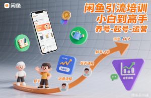 闲鱼引流培训，小白到高手，养号-起号-运营-淘金日记