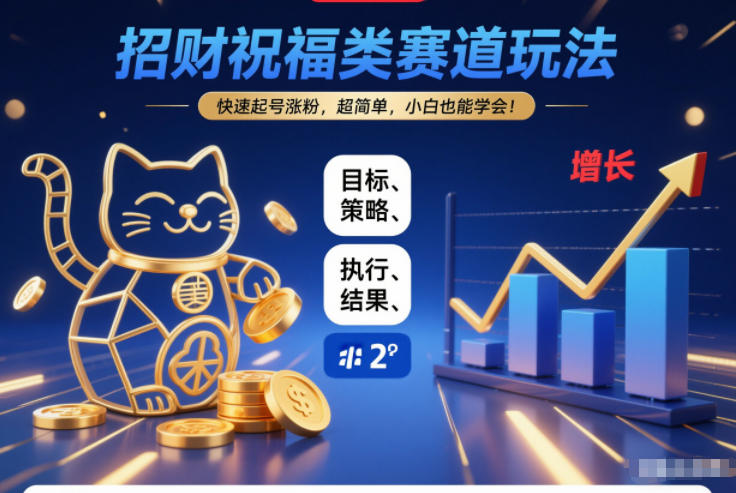招财祝福类赛道玩法,快速起号涨粉,超简单,小白也能学会!-淘金日记