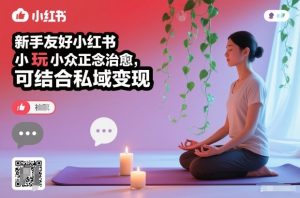 新手友好小红书小众正念治愈，玩法简单，可结合私域变现-淘金日记