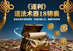 《逐利》道法术器18锦囊,系统化揭示搞钱逻辑,浓缩关键心法,颠覆传统思维(更新)-淘金日记