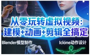 从零玩转虚拟视频：建模+动画+剪辑全搞定，轻松创作出专业级的虚拟视频内容-淘金日记