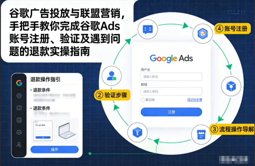 谷歌广告投放与联盟营销，手把手教你完成谷歌Ads账号注册、验证及遇到问题的退款实操指南-淘金日记