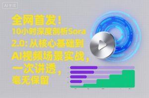 全网首发!10小时深度剖析Sora 2.0:从核心基础到AI视频场景实战,一次讲透,毫无保留-淘金日记