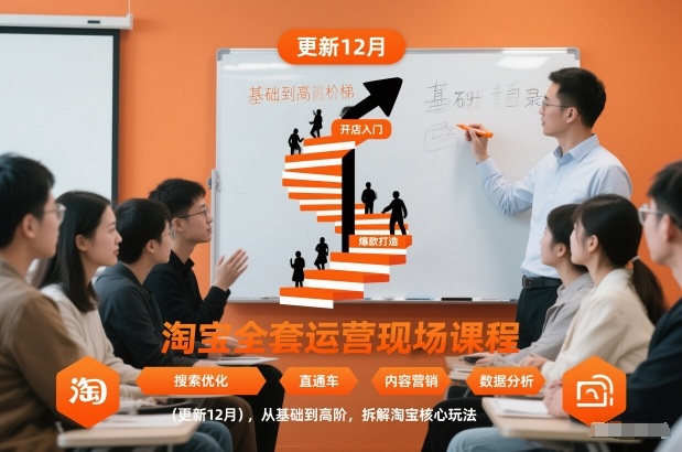 淘宝全套运营现场课程(更新12月),从基础到高阶,拆解淘宝核心玩法-淘金日记
