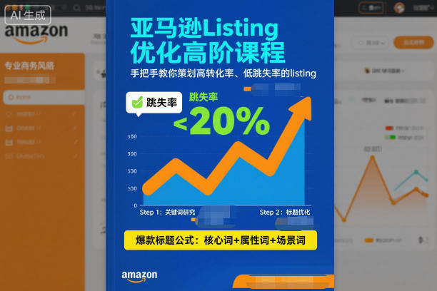 亚马逊Listing优化高阶课程，手把手教你策划高转化率、低跳失率的listing-淘金日记