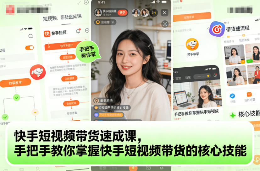 快手短视频带货速成课,手把手教你掌握快手短视频带货的核心技能-淘金日记