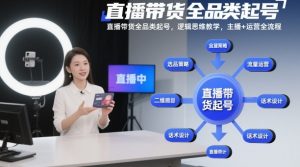 直播带货全品类起号,逻辑思维教学,主播+运营全流程-淘金日记