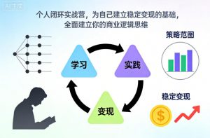 个人闭环实战营，为自己建立稳定变现的基础，全面建立你的商业逻辑思维-淘金日记