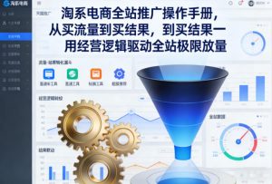 淘系电商全站推广操作手册,从买流量到买结果一用经营逻辑驱动全站极限放量-淘金日记