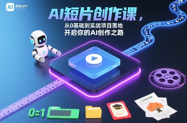 AI短片创作课，从0基础到实战项目落地，开启你的AI创作之路-淘金日记