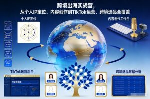 跨境出海实战营，从个人IP定位、内容创作到TikTok运营、跨境选品全覆盖-淘金日记