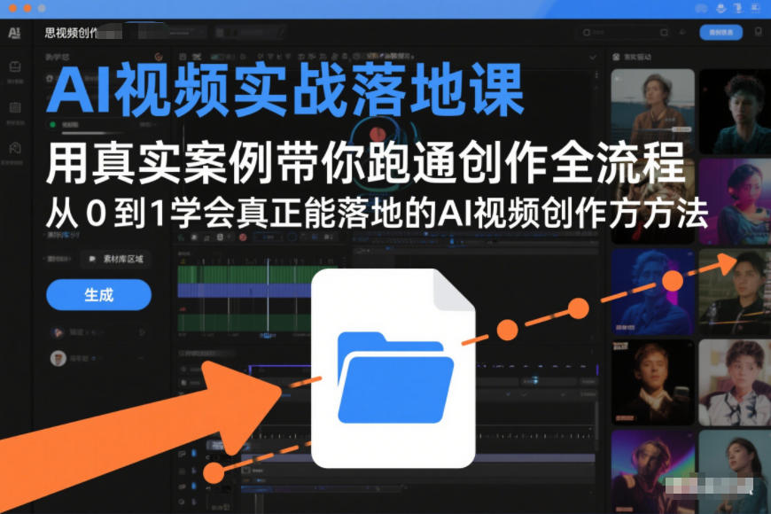 AI视频实战落地课，用真实案例带你跑通创作全流程，从0到1学会真正能落地的AI视频创作方法-淘金日记