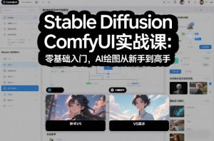 Stable Diffusion ComfyUI实战课:零基础入门,AI绘图从新手到高手-淘金日记