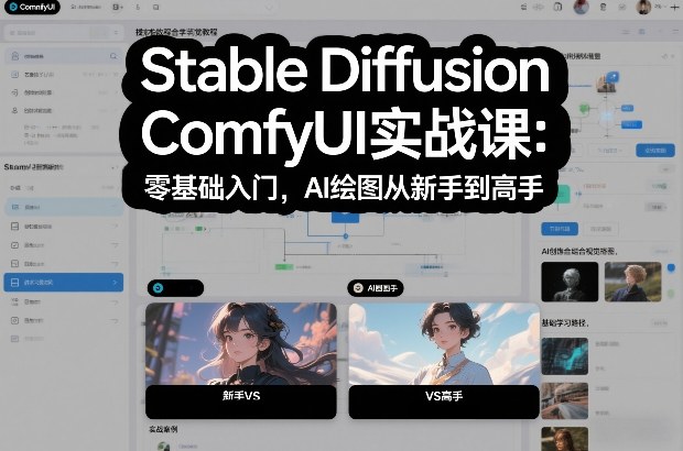 Stable Diffusion ComfyUI实战课:零基础入门,AI绘图从新手到高手-淘金日记