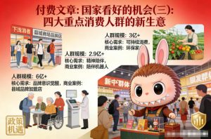 付费文章：国家看好的机会(三)：四大重点消 费人群的新生意-淘金日记
