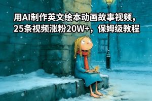 用AI制作英文绘本动画故事视频,25条视频涨粉20W+,保姆级教程-淘金日记