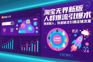 淘宝无界新版人群爆流引爆术,精准圈人,快速破流引爆店铺流量-淘金日记