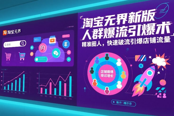 淘宝无界新版人群爆流引爆术,精准圈人,快速破流引爆店铺流量-淘金日记