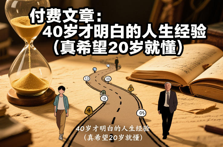 付费文章:40岁才明白的人生经验(真希望20岁就懂)-淘金日记
