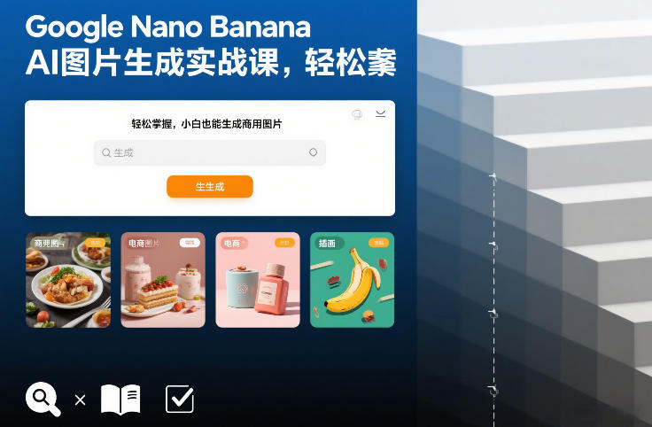 Google Nano Banana AI图片生成实战课,轻松掌握,小白也能生成商用图片-淘金日记
