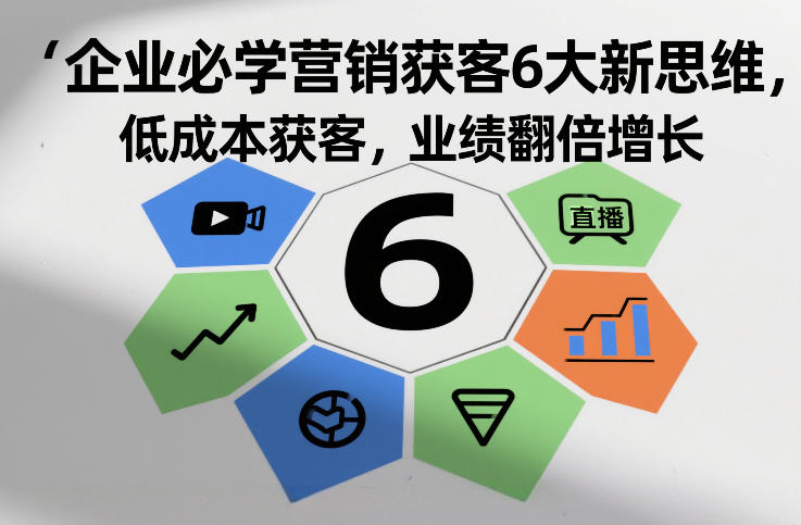 企业必学营销获客6大新思维，低成本获客，业绩翻倍增长-淘金日记