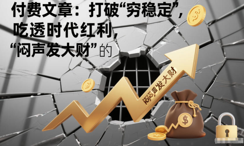 付费文章：打破“穷稳定”，吃透时代红利，“闷声发大财”的终极真谛-淘金日记