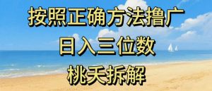 最新零撸看广告賺米,按照正确方法撸广,日入三位数,适合学生宝妈上班族-淘金日记