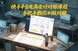 快手平台电商会计对账课程，手把手教你做对账-淘金日记