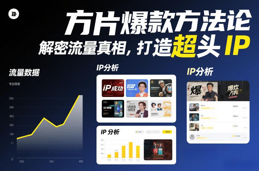 方片爆款方法论，解密流量真相，打造超头IP-淘金日记