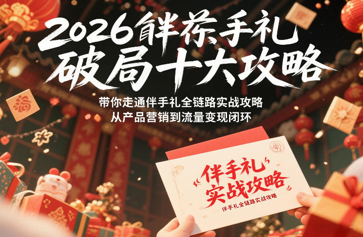 2026伴手礼破局十大攻略，带你走通伴手礼全链路实战攻略，从产品营销到流量变现闭环-淘金日记